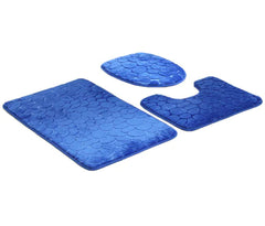 3-Piece Elegant Bathroom Rug Set