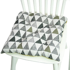 Round Chair Cushion for Bay Window - Printed Polyester Linen