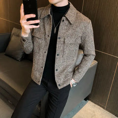 Men's Slim-Fit Vinylon Jacket - Contemporary Thick Layer