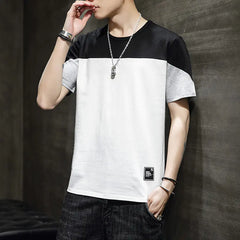 Men's Loose Fit Color Block Short Sleeve T-Shirt