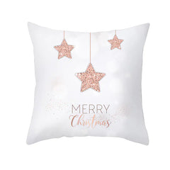 Peach Skin Velvet Snowflake Cushion Cover