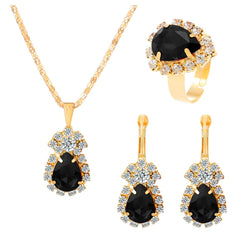 European Style Water Drop Jewelry Set for Brides
