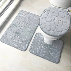 3-Piece Elegant Bathroom Rug Set