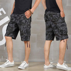 Camouflage Men's Cargo Shorts with Multiple Pockets