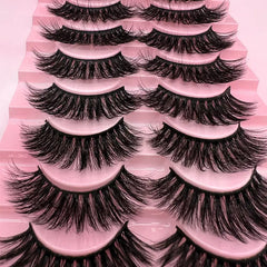 10 Pairs 3D Fluffy Faux Mink Thick Curling Lashes