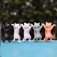 Whimsical Cat Figurine Set