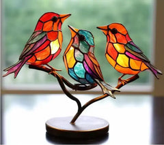Bird Motif Alloy Statues