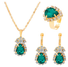 European Style Water Drop Jewelry Set for Brides