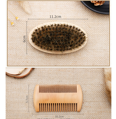 Beard Grooming Kit with Oval Brush