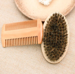 Beard Grooming Kit with Oval Brush