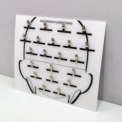 Acrylic Hair Extension Stand with Clips and Dispenser