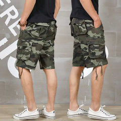 Camouflage Men's Cargo Shorts with Multiple Pockets