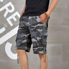 Camouflage Men's Cargo Shorts with Multiple Pockets