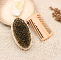 Beard Grooming Kit with Oval Brush