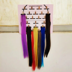 Acrylic Hair Extension Stand with Clips and Dispenser