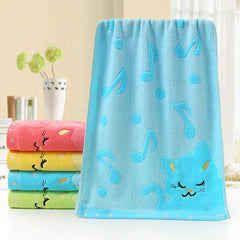 Kids' Jacquard Towel, Cat Design, Baby Towel