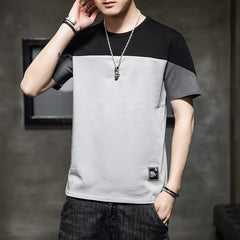 Men's Loose Fit Color Block Short Sleeve T-Shirt