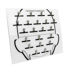 Acrylic Hair Extension Stand with Clips and Dispenser