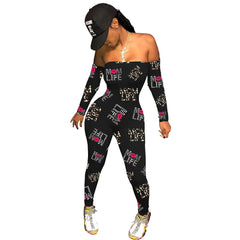 Sleek Strapless Printed Jumpsuit