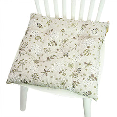 Round Chair Cushion for Bay Window - Printed Polyester Linen