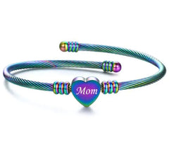 Elegant Stainless Steel Mom Bracelet