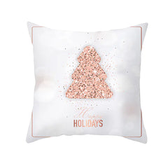 Peach Skin Velvet Snowflake Cushion Cover
