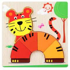 3D Wooden Puzzle Educational Toy for Kids