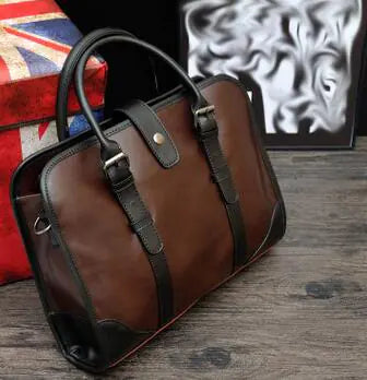 2020 Men's Retro Business Shoulder Briefcase Bag