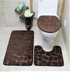 3-Piece Elegant Bathroom Rug Set
