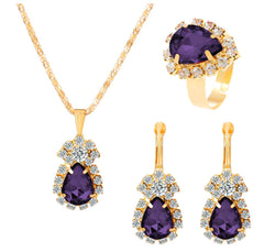 European Style Water Drop Jewelry Set for Brides