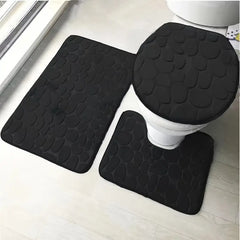 3-Piece Elegant Bathroom Rug Set