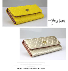 Heart Crown Quilted Women's Wallet with Embroidery