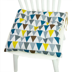 Round Chair Cushion for Bay Window - Printed Polyester Linen