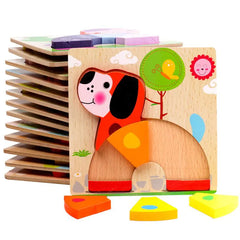 3D Wooden Puzzle Educational Toy for Kids