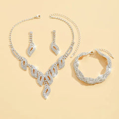 Elegant Bridal Jewelry Set: Necklace & Earrings