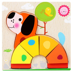 3D Wooden Puzzle Educational Toy for Kids