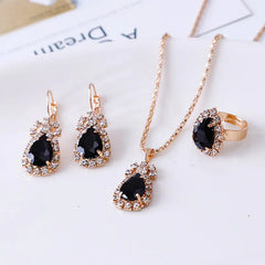 European Style Water Drop Jewelry Set for Brides