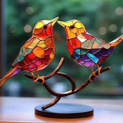 Bird Motif Alloy Statues
