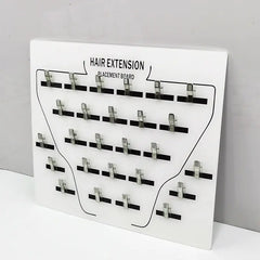 Acrylic Hair Extension Stand with Clips and Dispenser