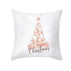 Peach Skin Velvet Snowflake Cushion Cover