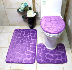 3-Piece Elegant Bathroom Rug Set