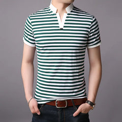 Men's Stylish Striped Short Sleeve T-Shirt for Summer