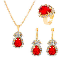 European Style Water Drop Jewelry Set for Brides