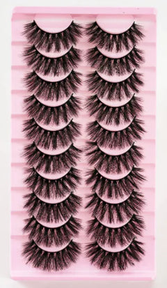 10 Pairs 3D Fluffy Faux Mink Thick Curling Lashes
