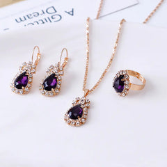 European Style Water Drop Jewelry Set for Brides