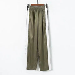 Elegant High-Rise Stripe Pants for Women