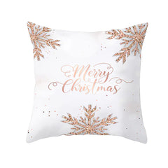 Peach Skin Velvet Snowflake Cushion Cover