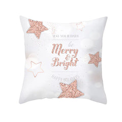 Peach Skin Velvet Snowflake Cushion Cover