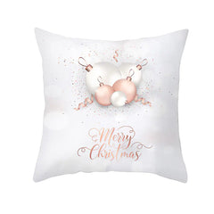Peach Skin Velvet Snowflake Cushion Cover