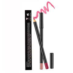Black Wooden 12-Color Waterproof Lip Liner Pens
